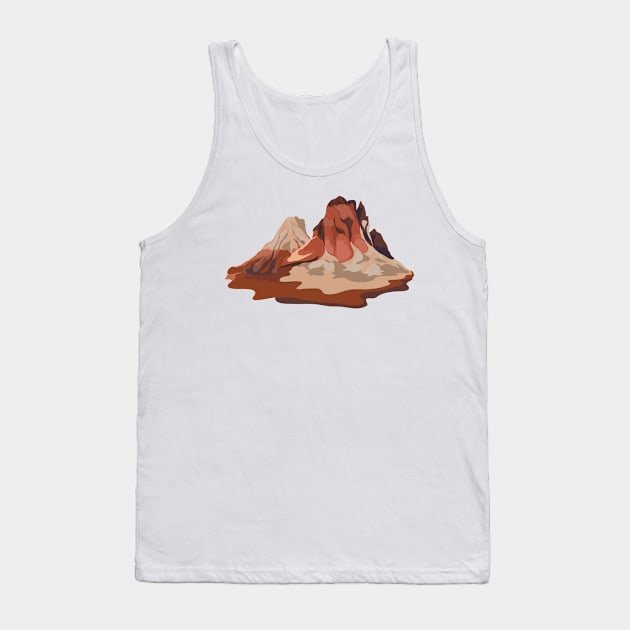 Red Mountains Tank Top by Mako Design 